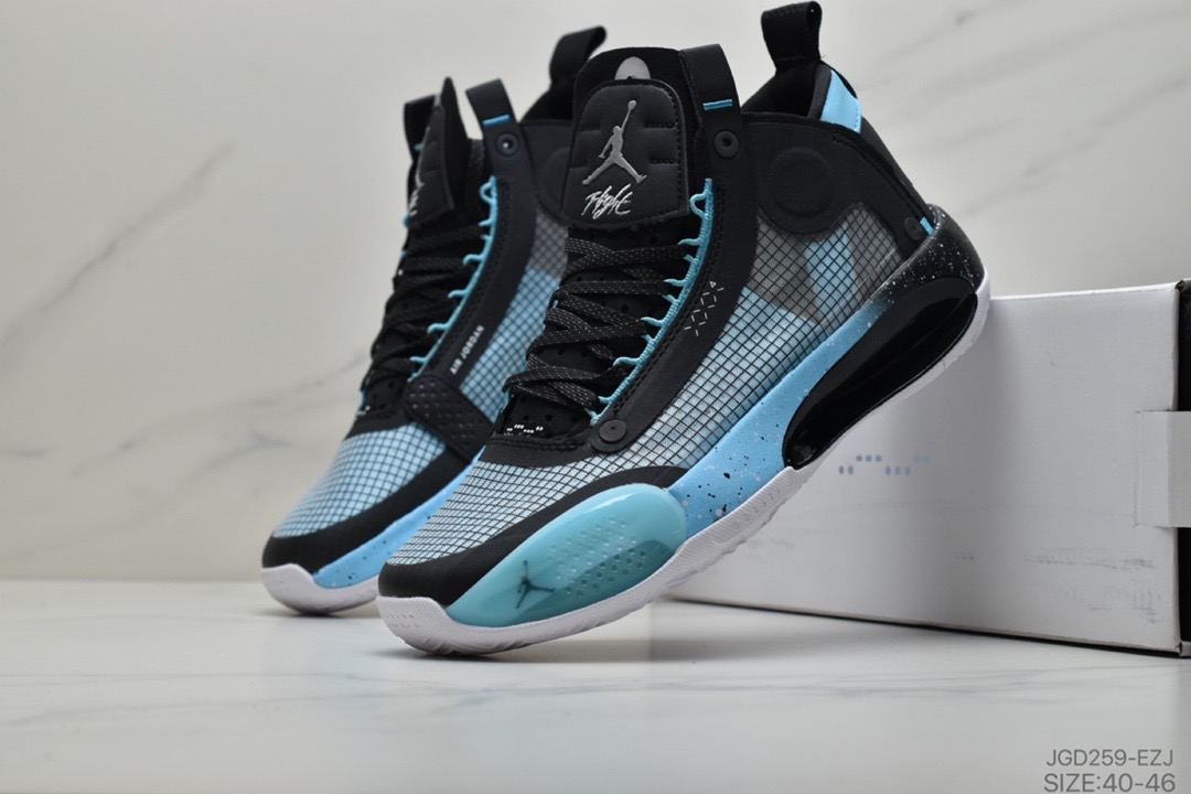 Air Jordan 34 Black Jade Blue Shoes